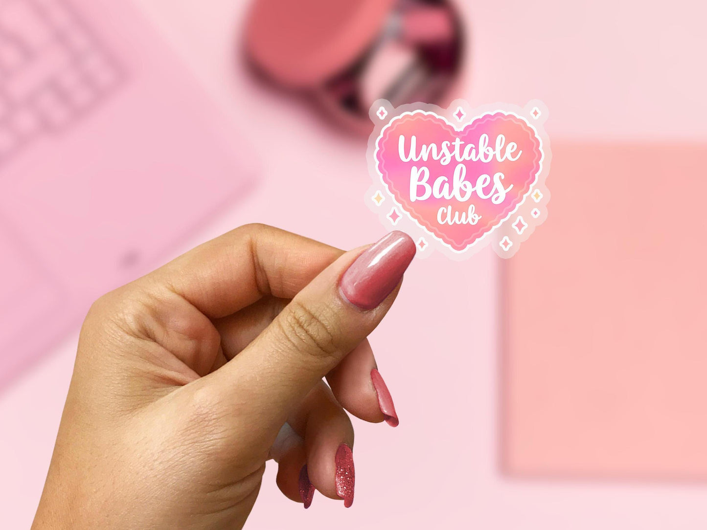 Unstable Babes Club 2.5'' Vinyl Sticker – (Glitter/Holographic or Glossy)