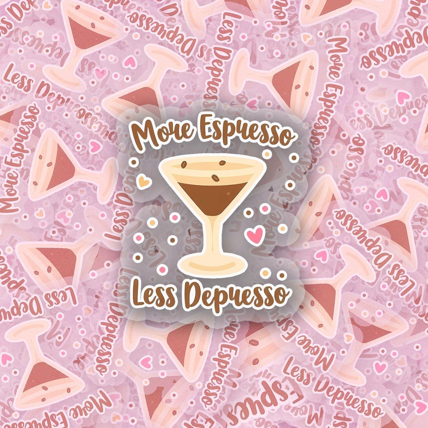 Espresso 2.5'' Vinyl Sticker – (Glitter/Holographic or Glossy)