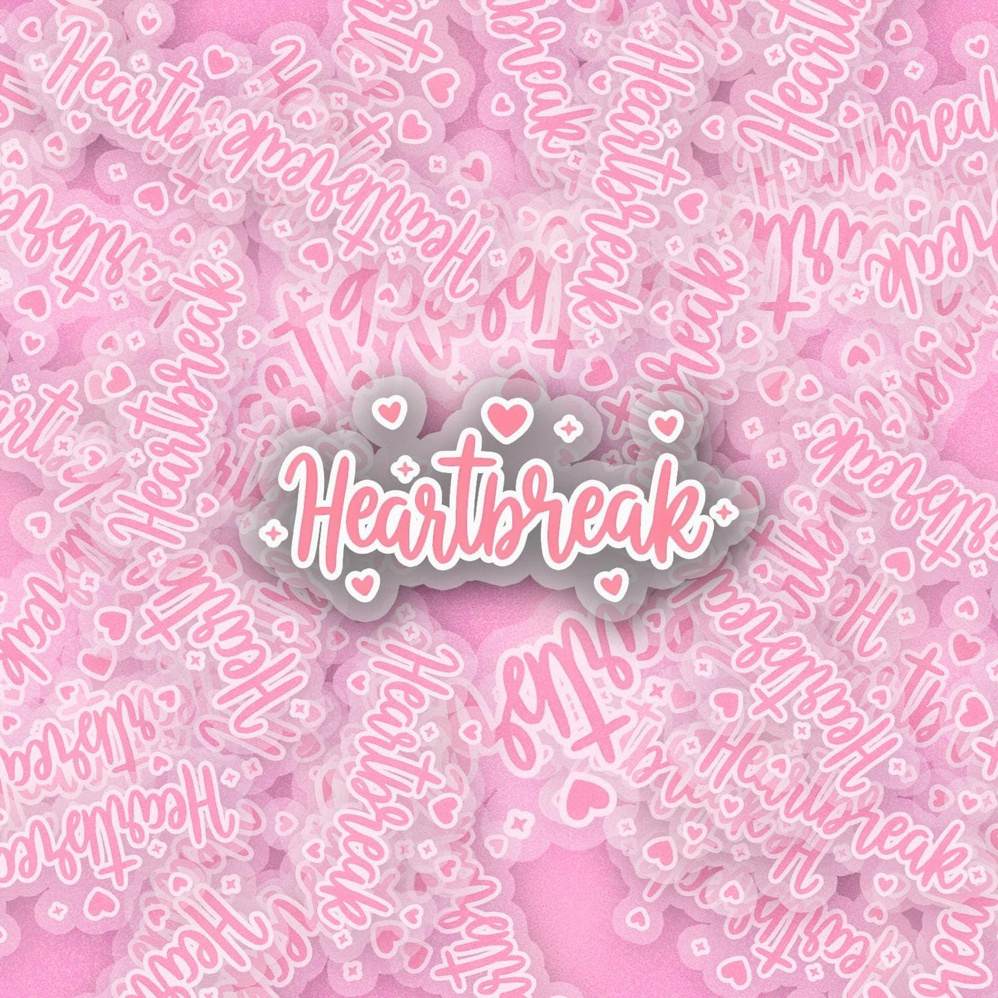 Heartbreak 2.5'' Vinyl Sticker – (Glitter/Holographic or Glossy)