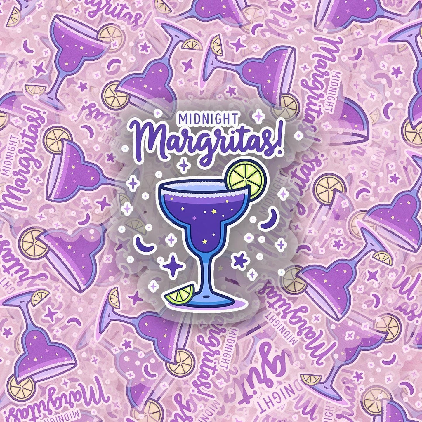 Midnight Margaritas 2.5'' Vinyl Sticker – (Glitter/Holographic or Glossy)