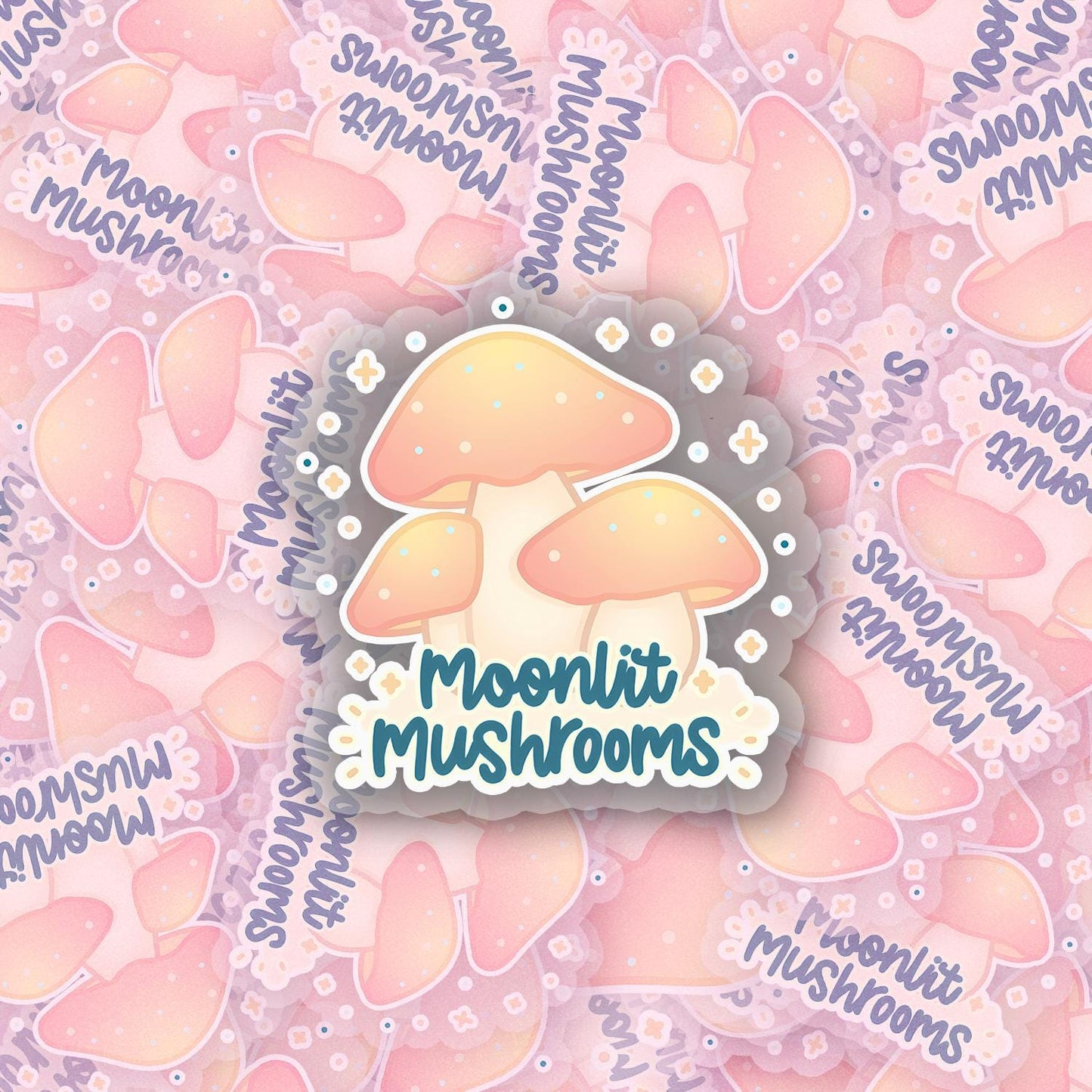 Moonlight Mushrooms 2.5'' Vinyl Sticker – (Glitter/Holographic or Glossy)