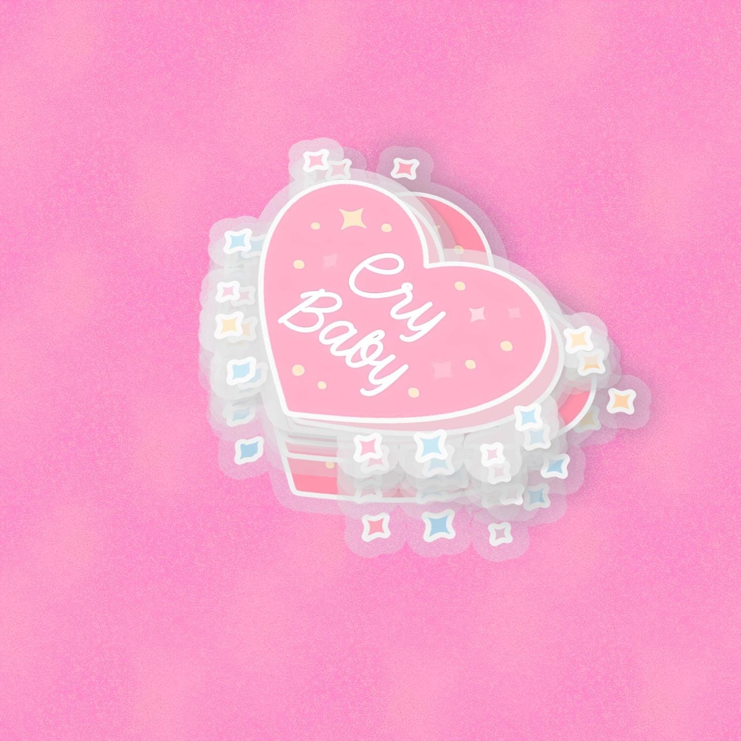 Cry Baby 2.5'' Vinyl Sticker – (Glitter/Holographic or Glossy)