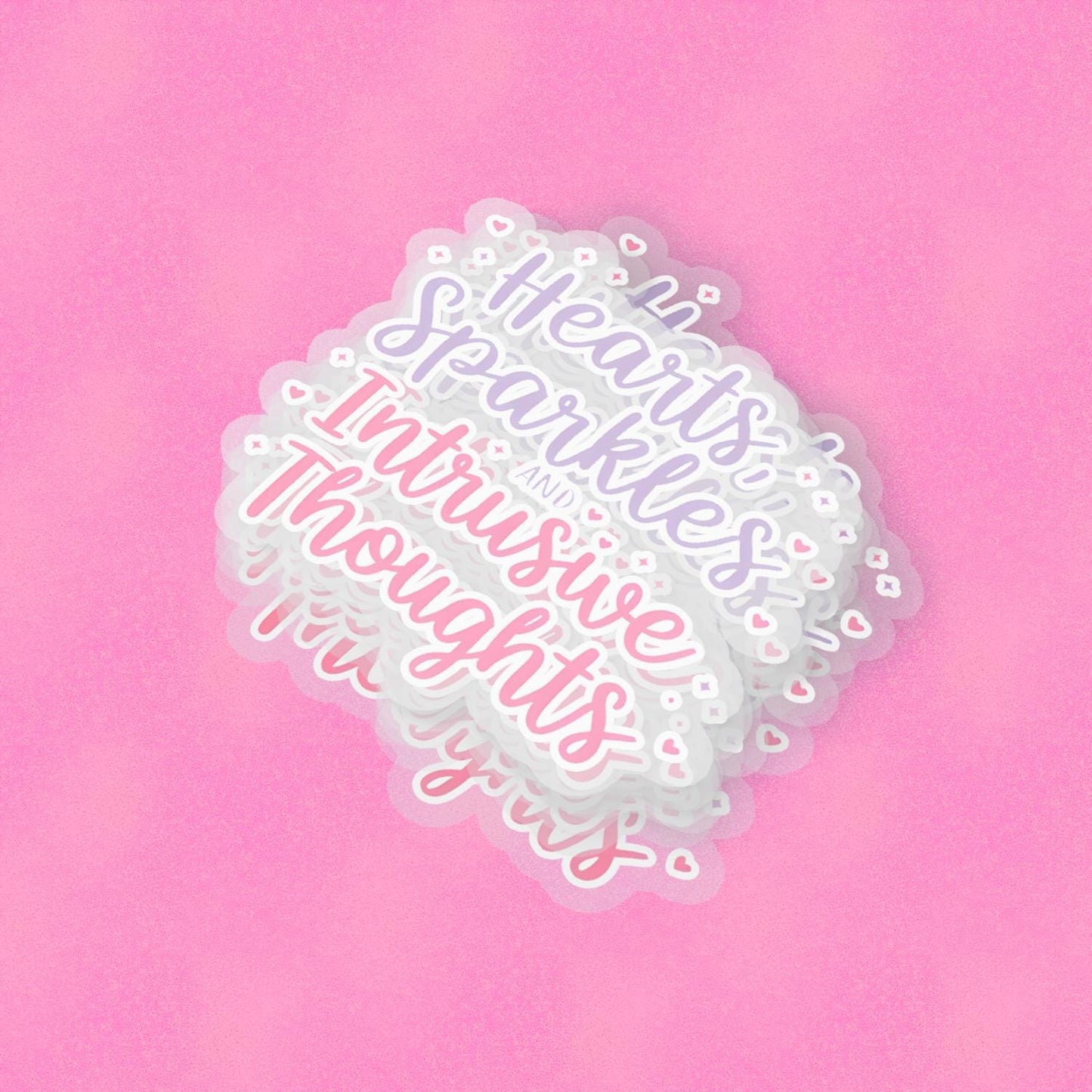 Intrusive Thoughts 2.5'' Vinyl Sticker – (Glitter/Holographic or Glossy)