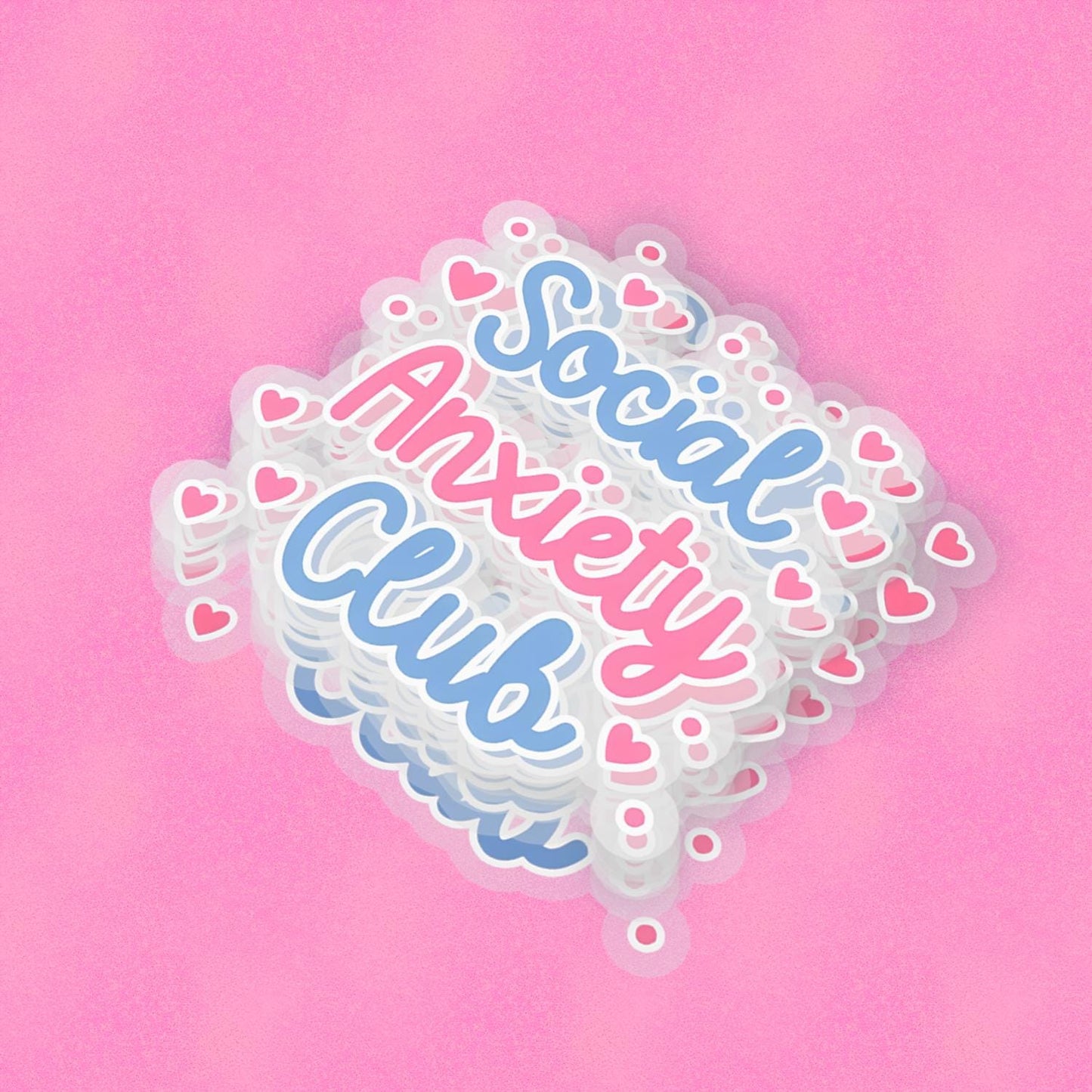 Social Anxiety Club 2.5'' Vinyl Sticker – (Glitter/Holographic or Glossy)