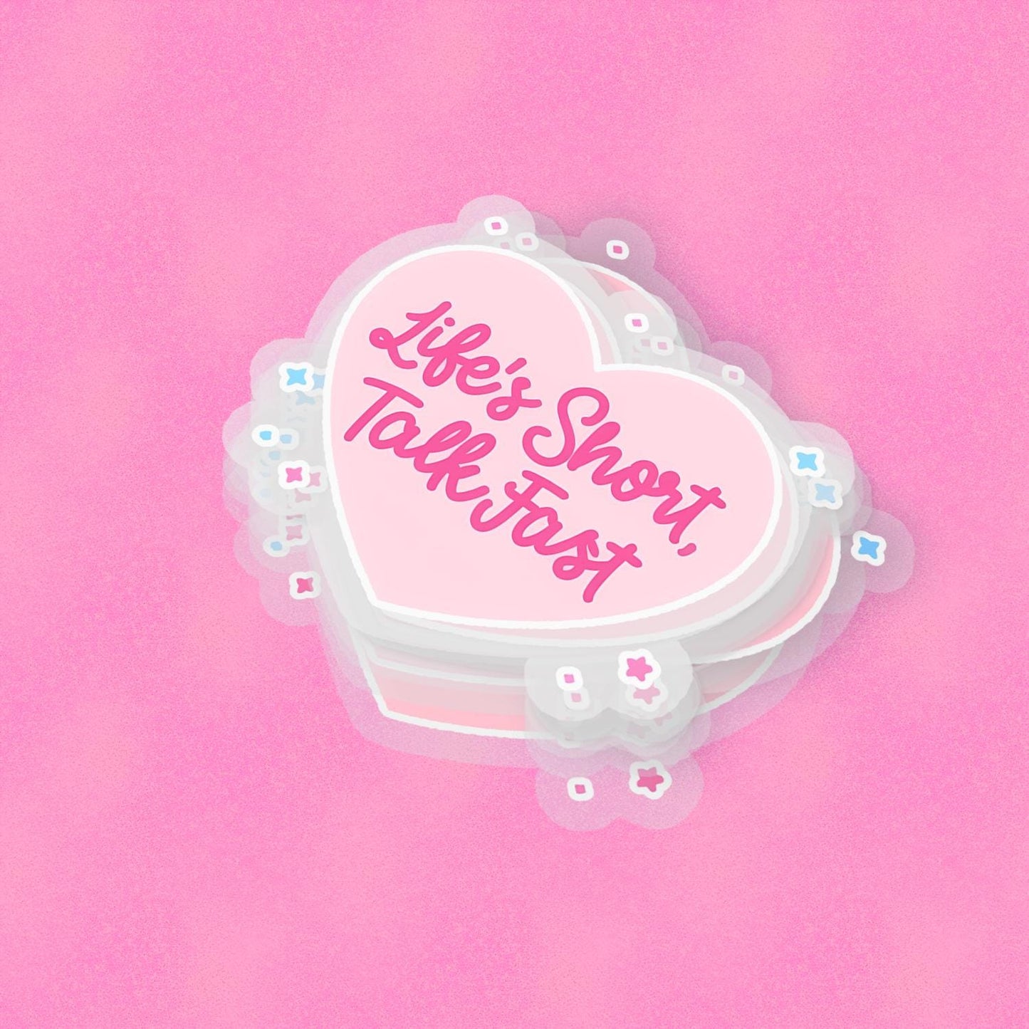 Lifes Short 2.5'' Vinyl Sticker – (Glitter/Holographic or Glossy)