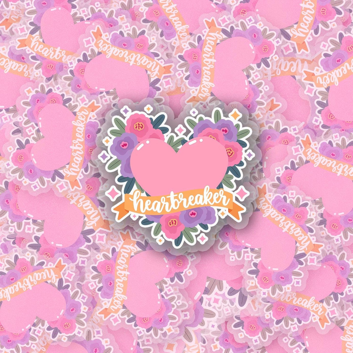 Heartbreaker 2.5'' Vinyl Sticker – (Glitter/Holographic or Glossy)