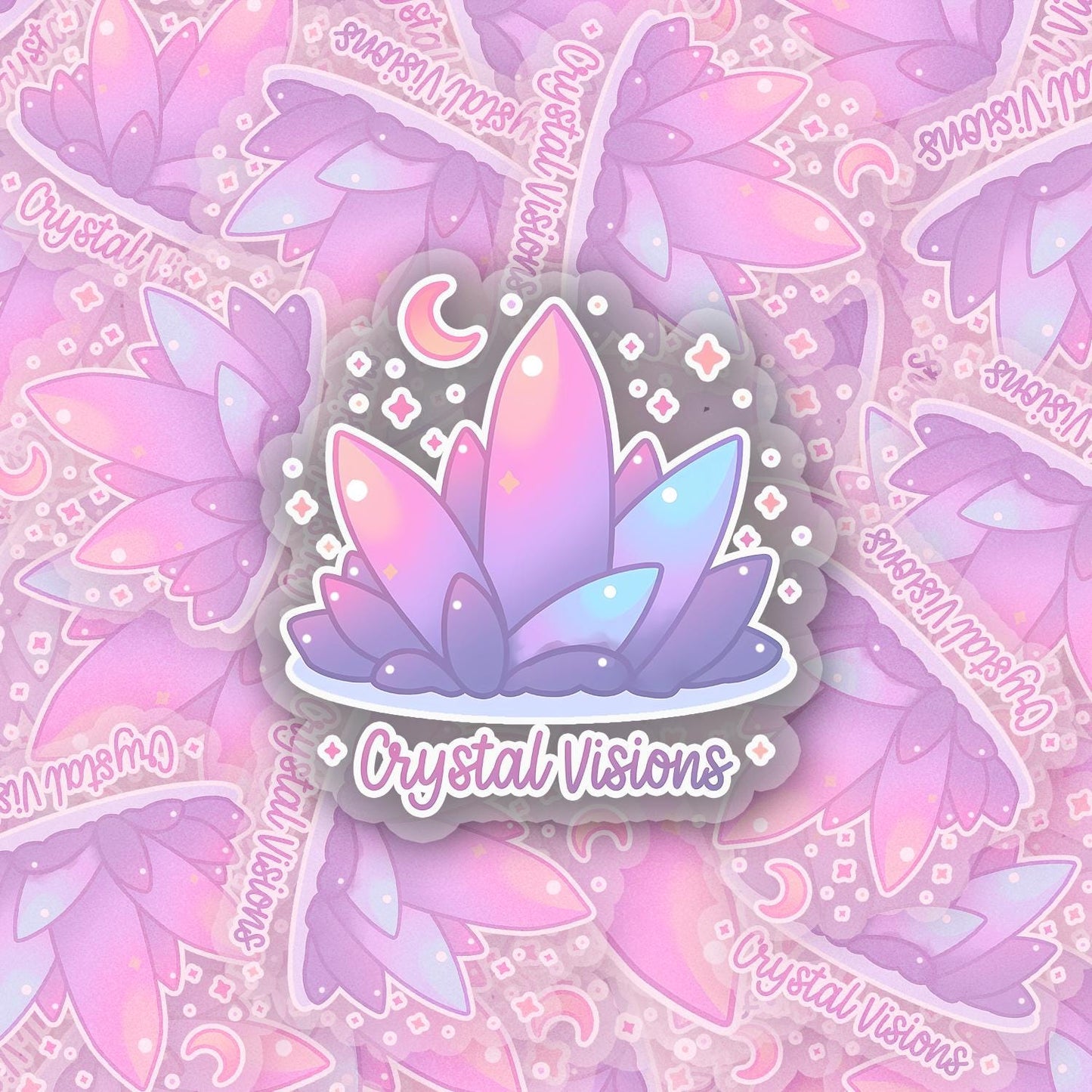 Crystal Visions 2.5'' Vinyl Sticker – (Glitter/Holographic or Glossy)