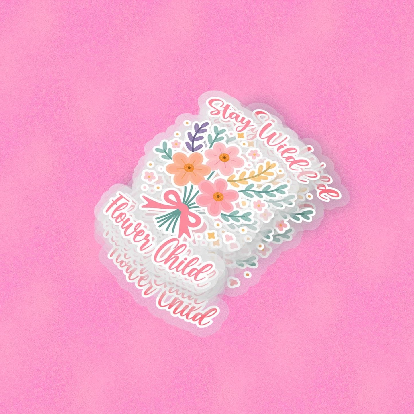 Stay Wild Flower Child 2.5'' Vinyl Sticker – (Glitter/Holographic or Glossy)