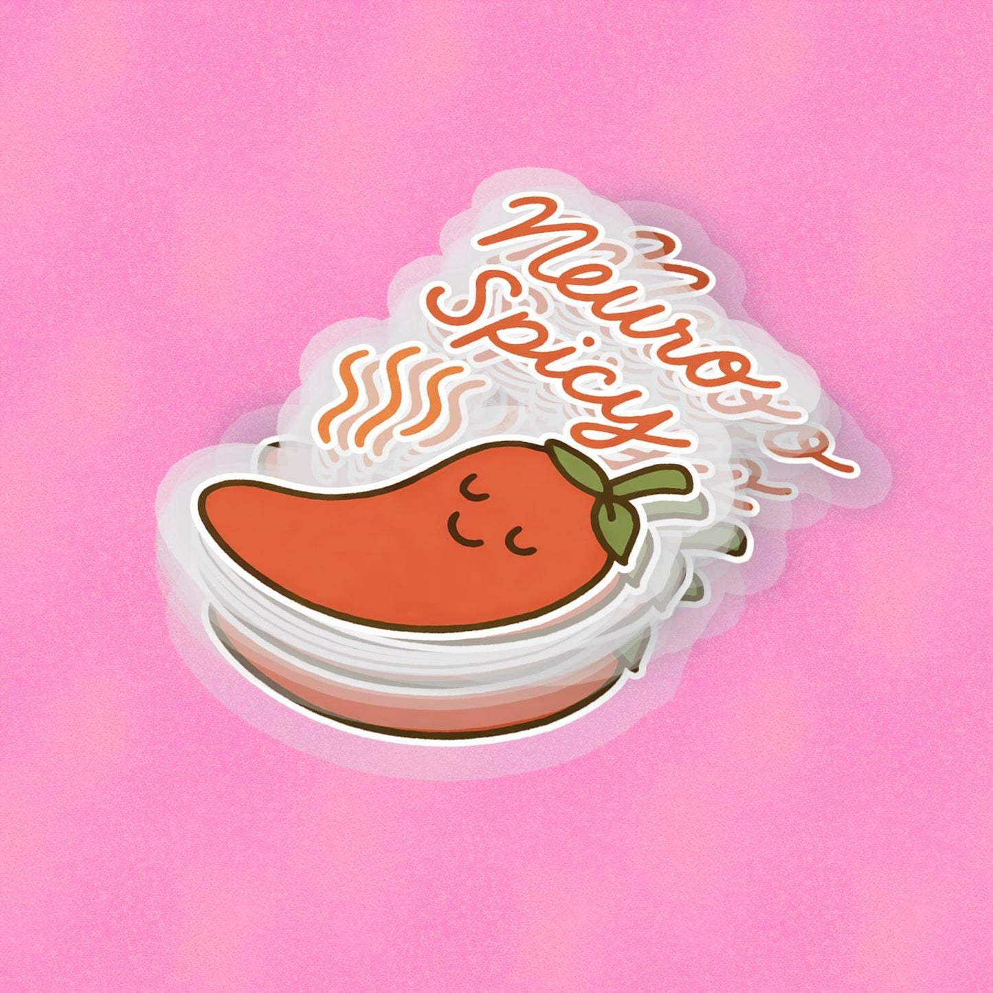NeuroSpicy 2.5'' Vinyl Sticker – (Glitter/Holographic or Glossy)