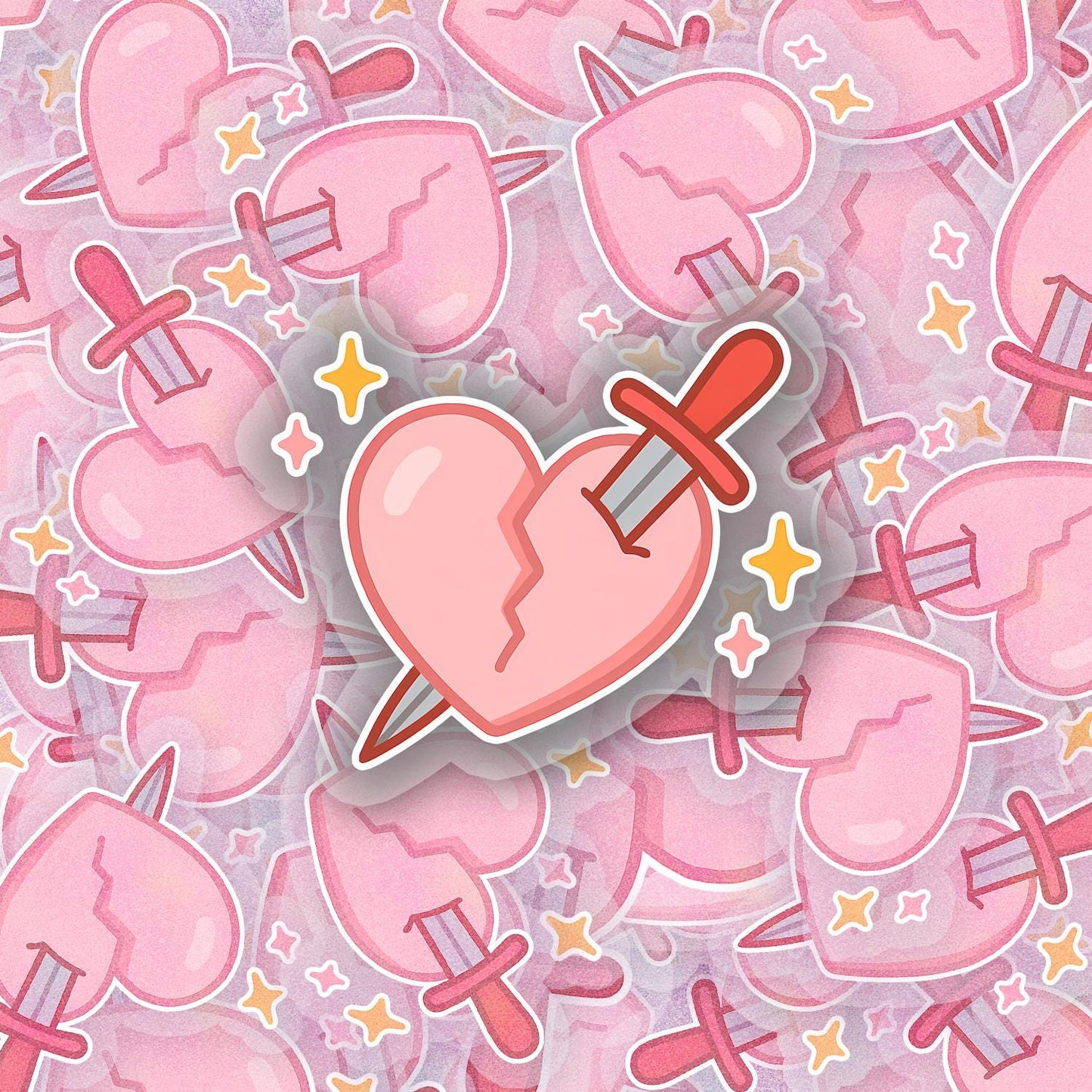 BrokenHeart 2.5'' Vinyl Sticker – (Glitter/Holographic or Glossy)