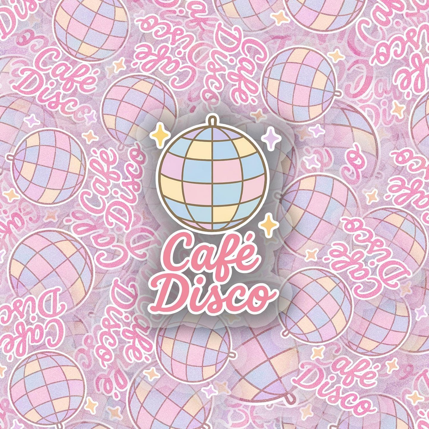 Cafe Disco 2.5'' Vinyl Sticker – (Glitter/Holographic or Glossy)