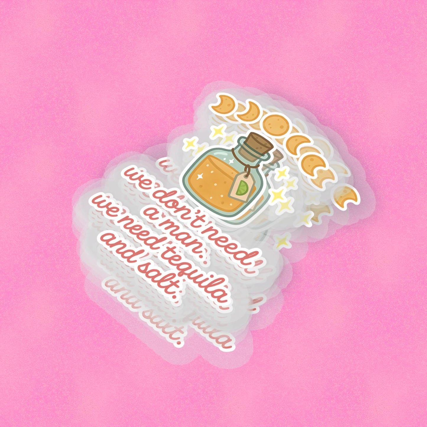 Salt and Tequila 2.5'' Vinyl Sticker – (Glitter/Holographic or Glossy)