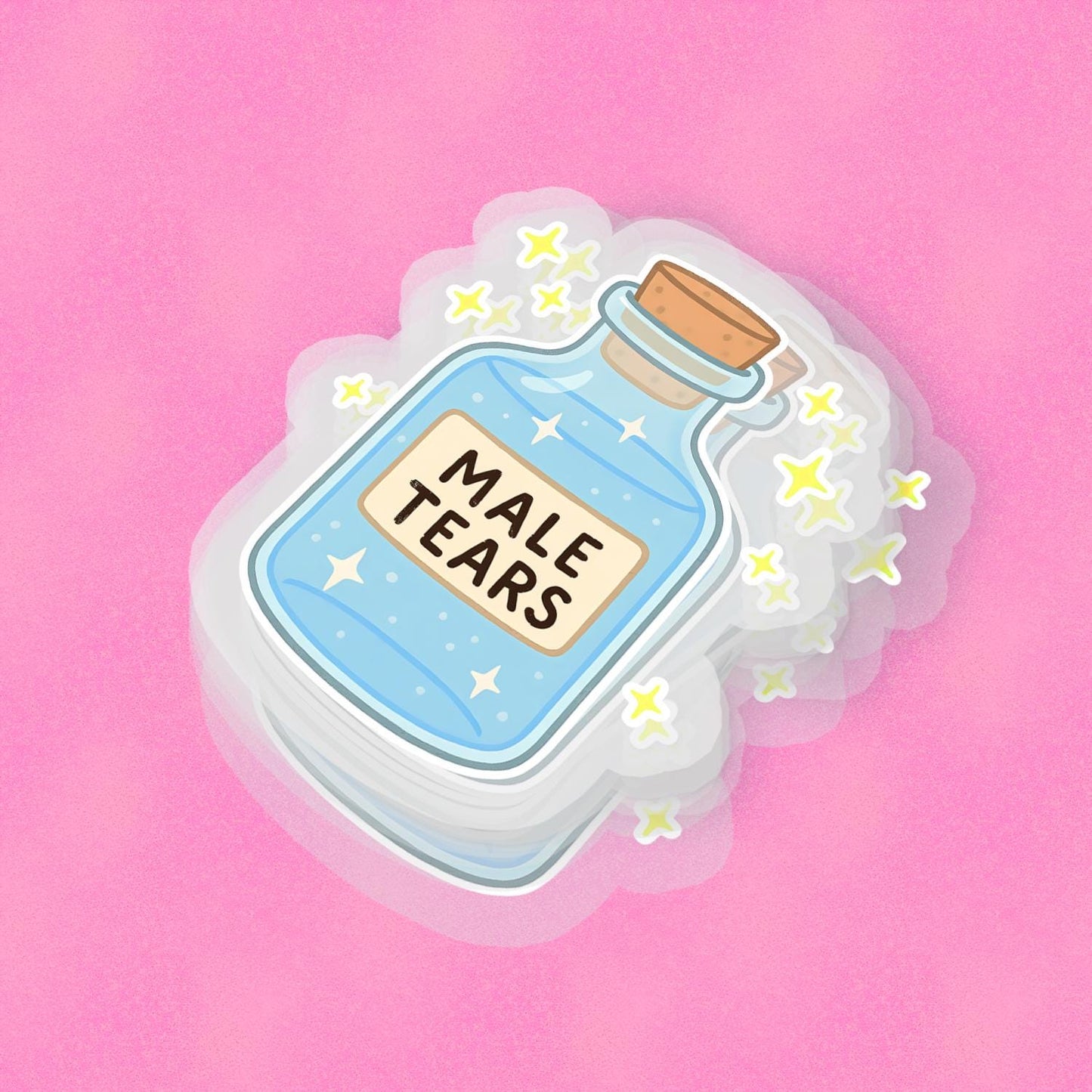 Male Tears 2.5'' Vinyl Sticker – (Glitter/Holographic or Glossy)