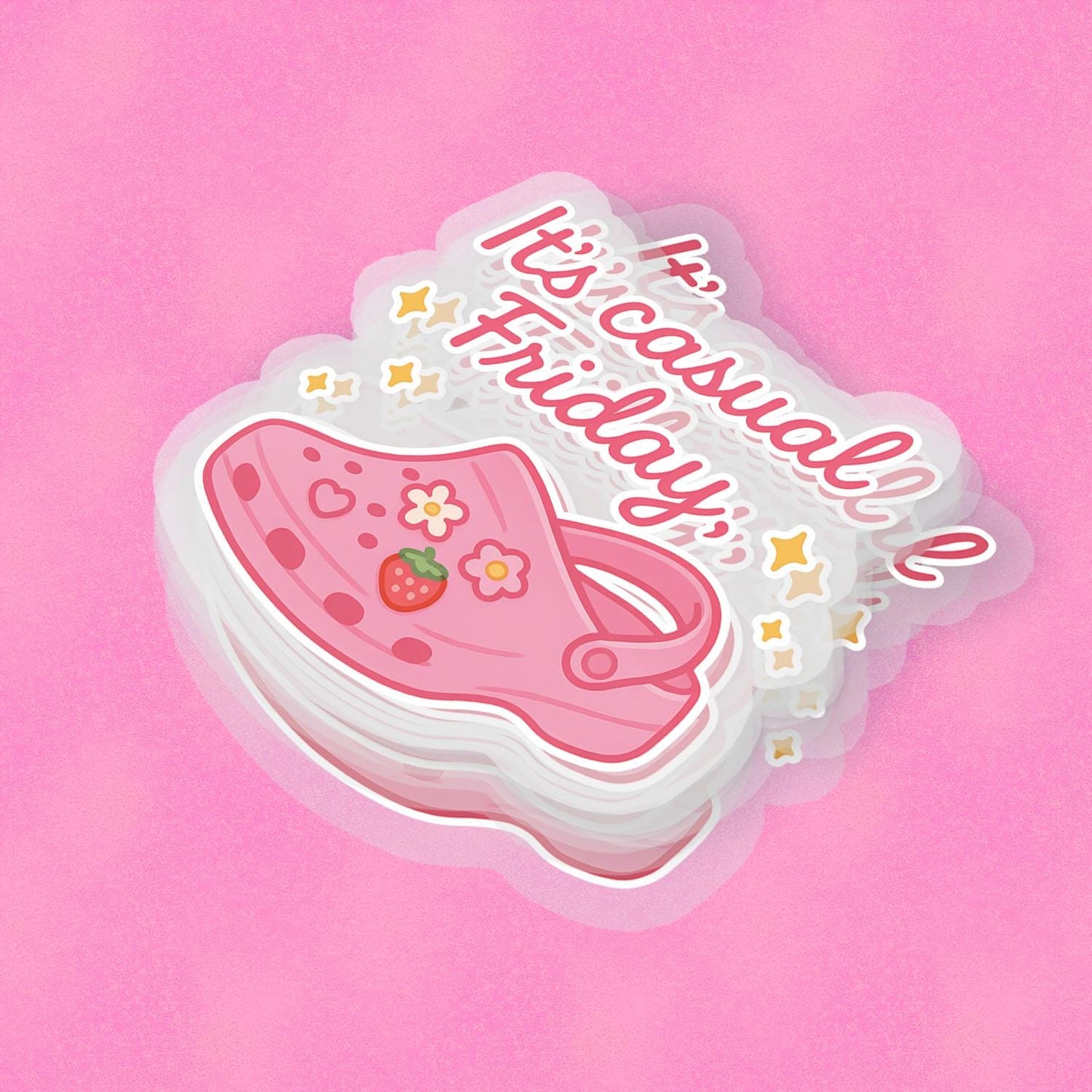 Casual Friday 2.5'' Vinyl Sticker – (Glitter/Holographic or Glossy)