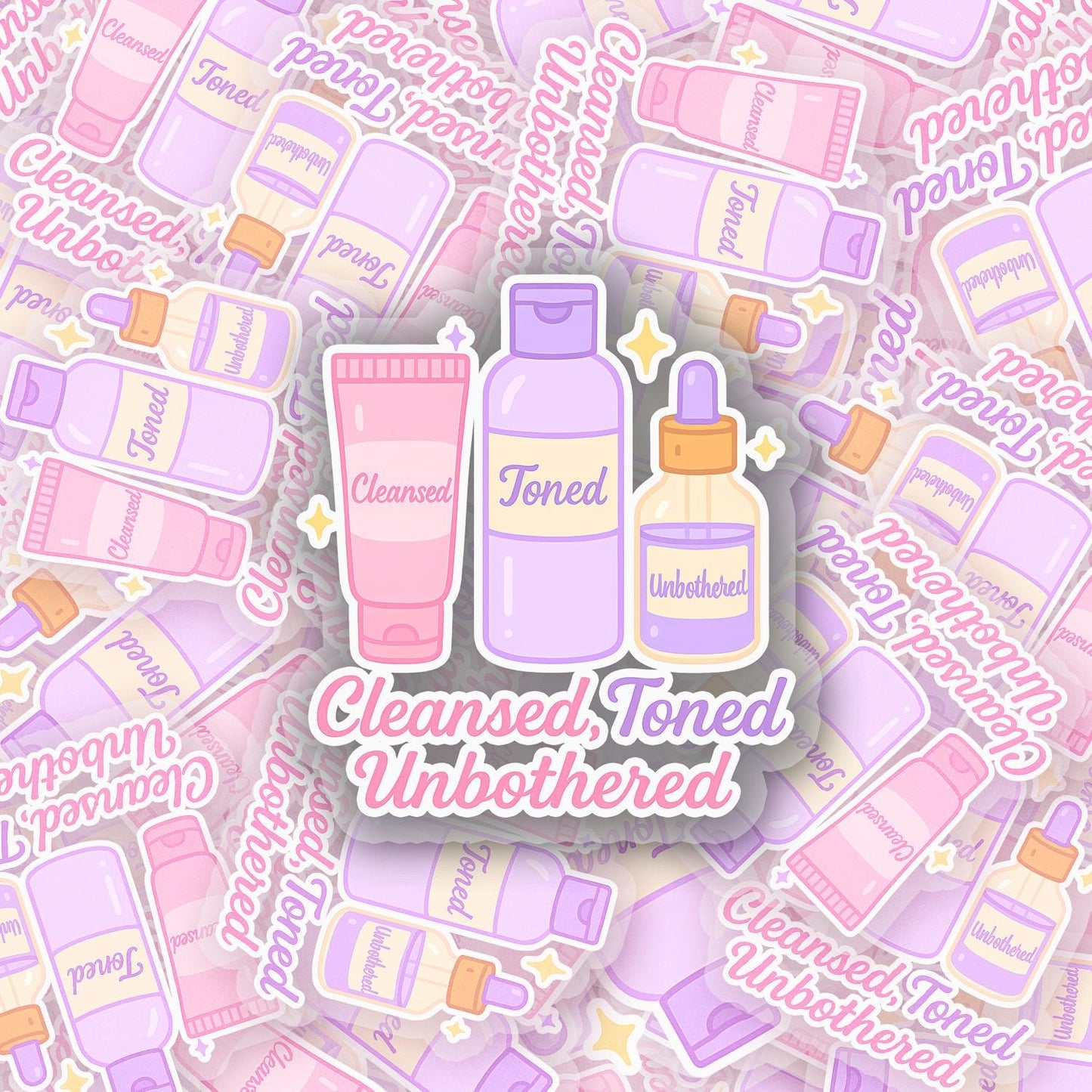 Skincare Routine 2.5'' Vinyl Sticker – (Glitter/Holographic or Glossy)