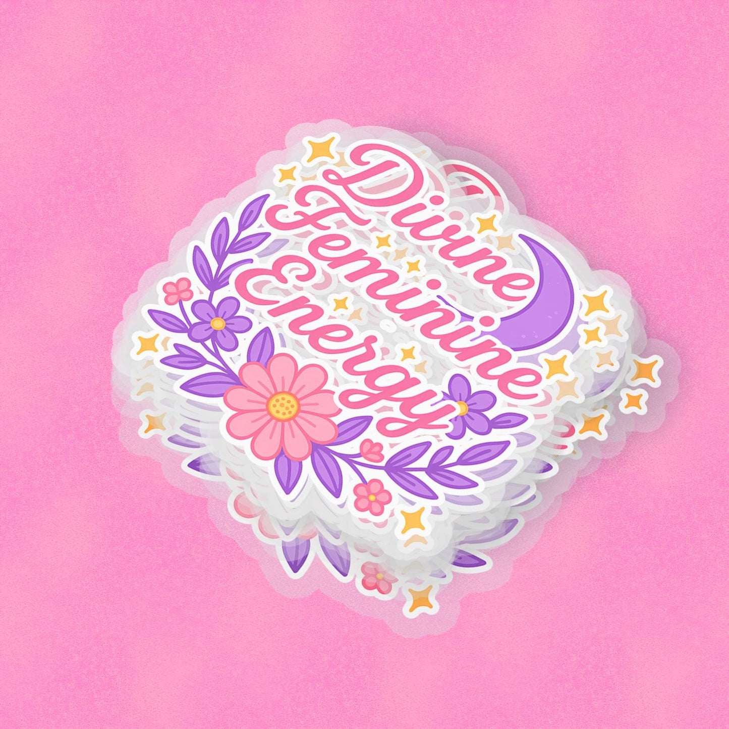 Divine Feminine Energy 2.5'' Vinyl Sticker – (Glitter/Holographic or Glossy)