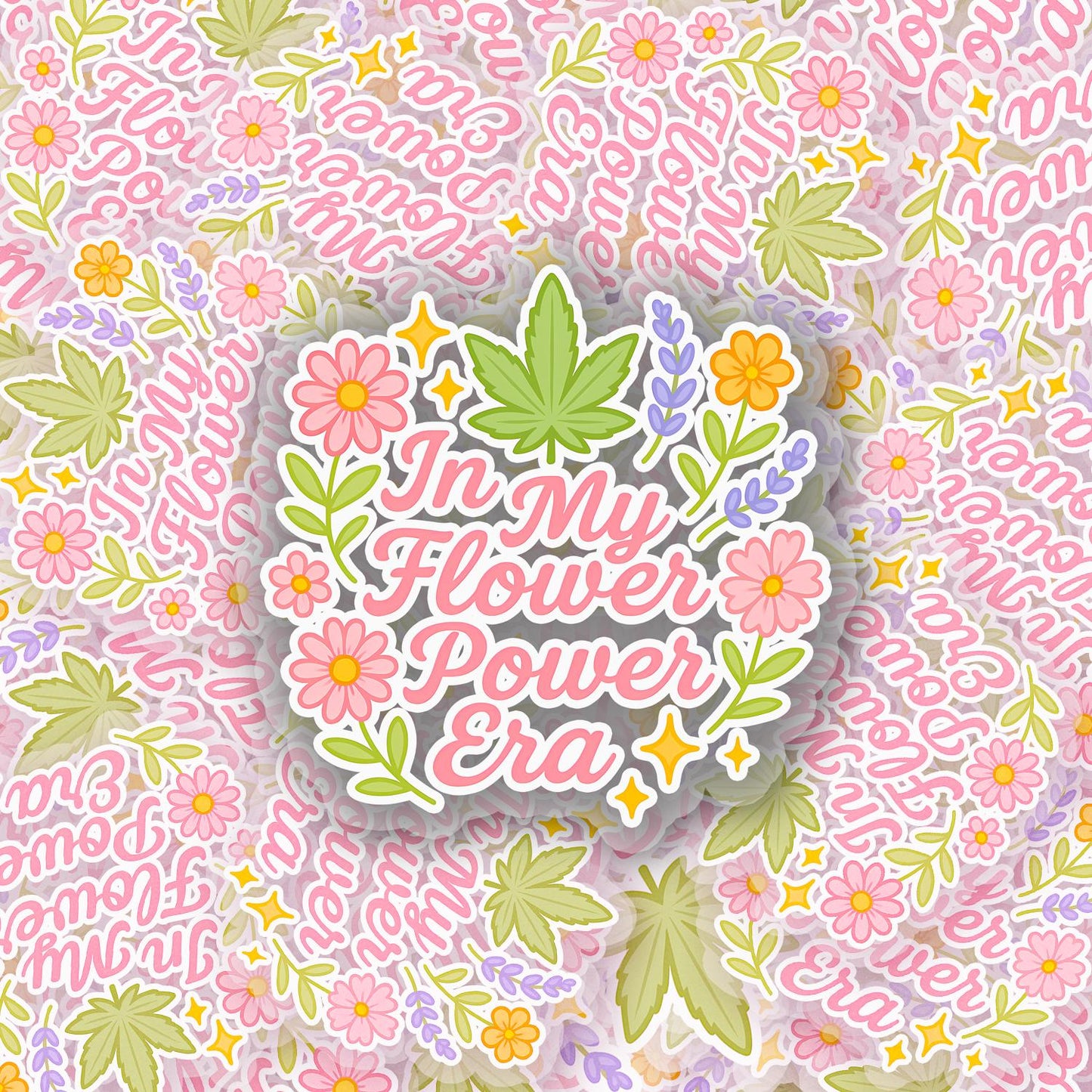 Flower Power 2.5'' Vinyl Sticker – (Glitter/Holographic or Glossy)