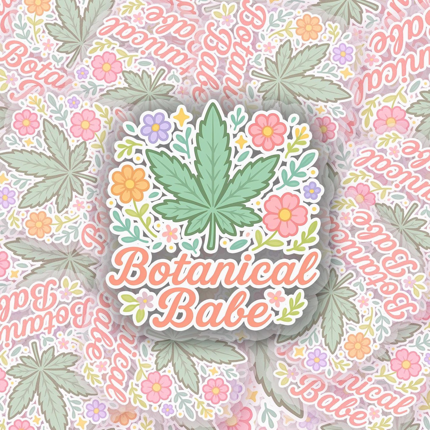 Botanical Babe V2 2.5'' Vinyl Sticker – (Glitter/Holographic or Glossy)