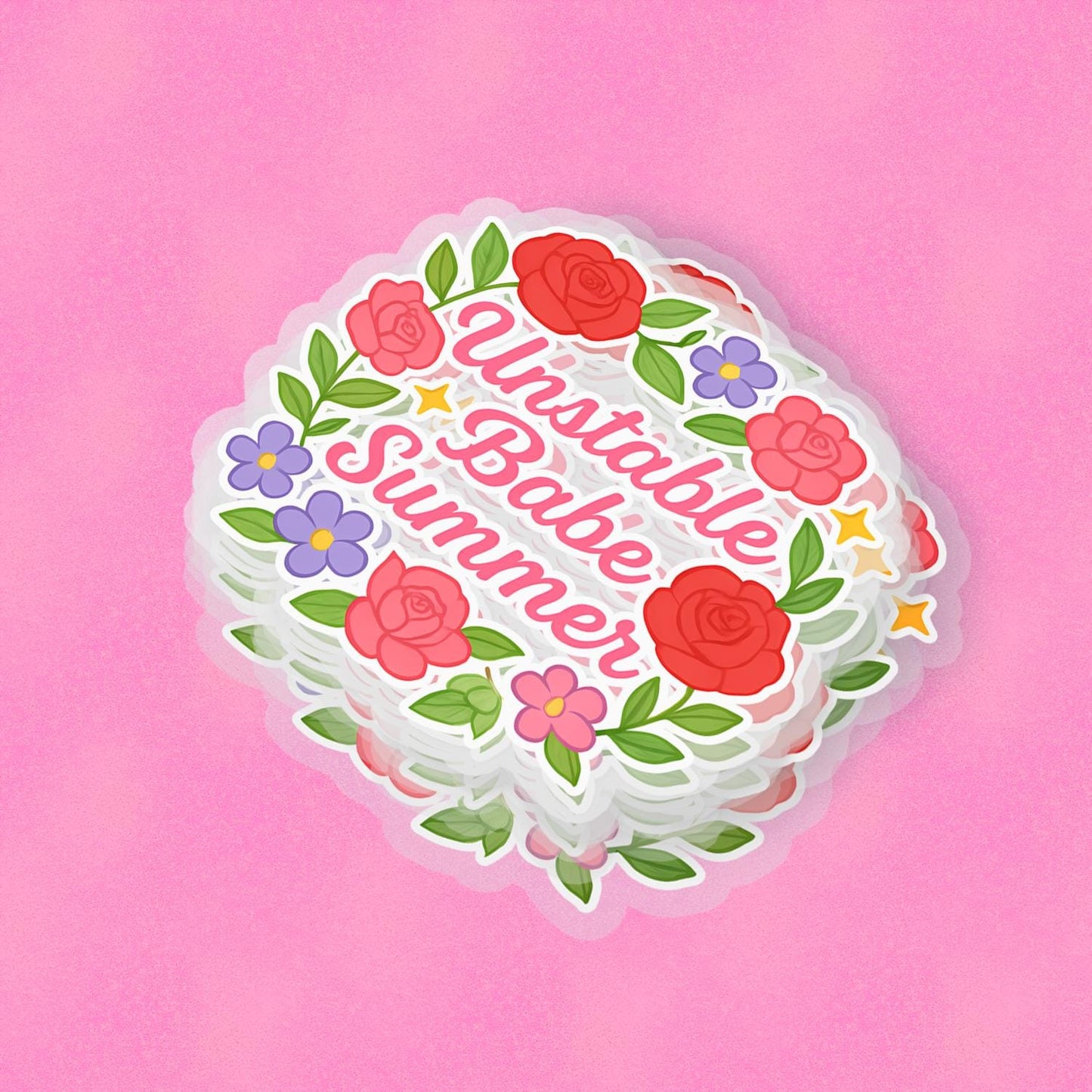 Unstable Babe Summer 2.5'' Vinyl Sticker – (Glitter/Holographic or Glossy)
