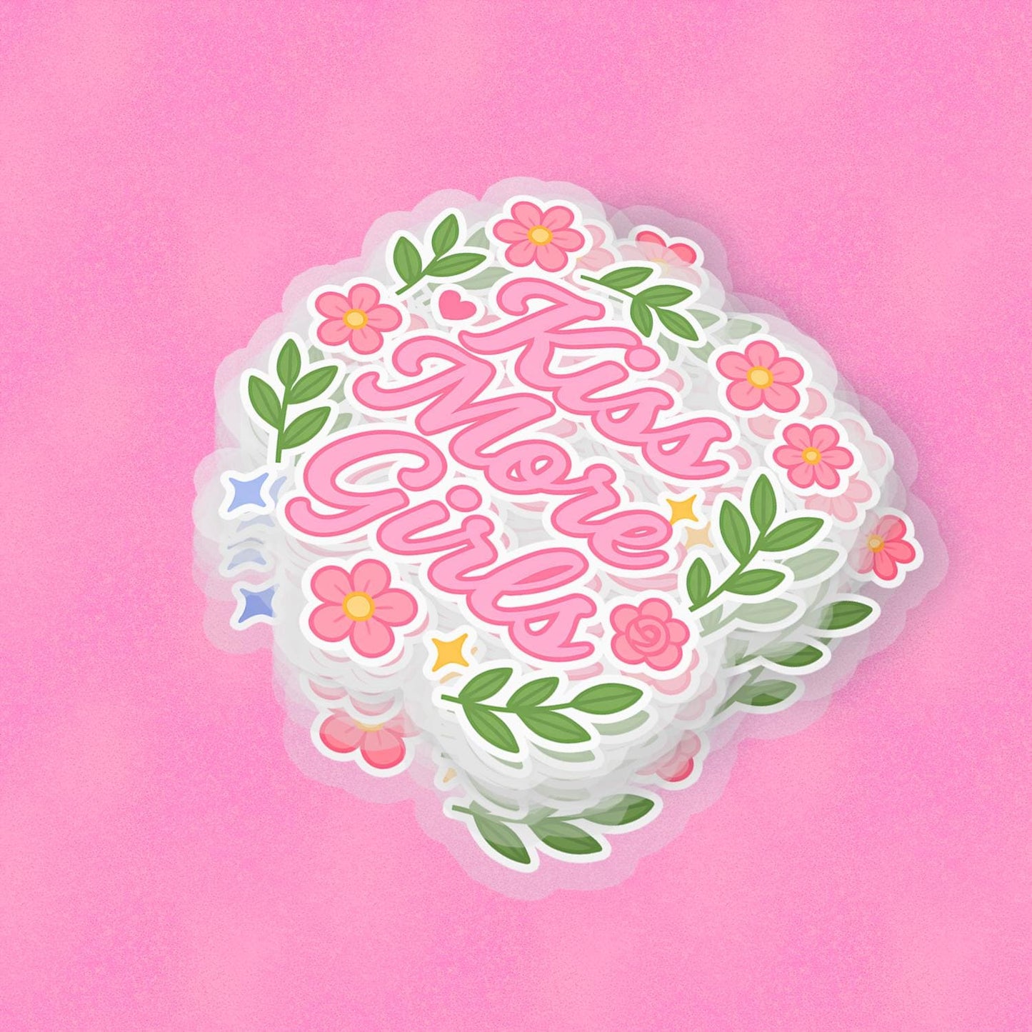 Kiss More Girls 2.5'' Vinyl Sticker – (Glitter/Holographic or Glossy)