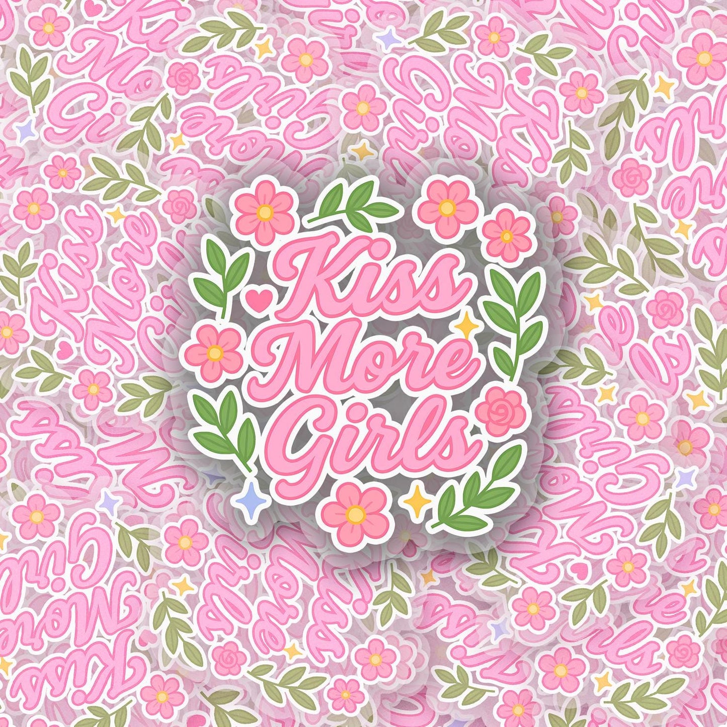 Kiss More Girls 2.5'' Vinyl Sticker – (Glitter/Holographic or Glossy)