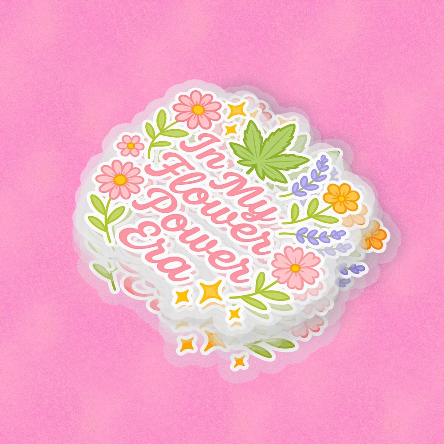 Flower Power 2.5'' Vinyl Sticker – (Glitter/Holographic or Glossy)