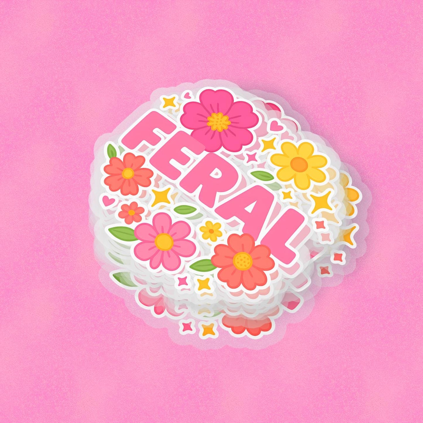 FERAL 2.5'' Vinyl Sticker – (Glitter/Holographic or Glossy)