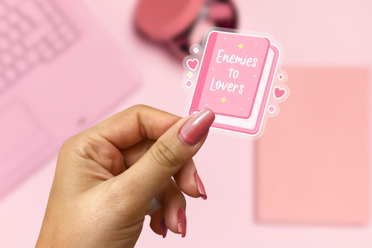 Enemies to Lovers 2.5'' Vinyl Sticker – (Glitter/Holographic or Glossy)