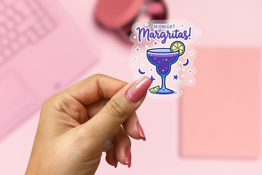 Midnight Margaritas 2.5'' Vinyl Sticker –  (Glitter/Holographic or Glossy)
