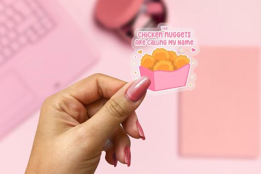 Chicken Nuggets 2.5'' Vinyl Sticker –  (Glitter/Holographic or Glossy)
