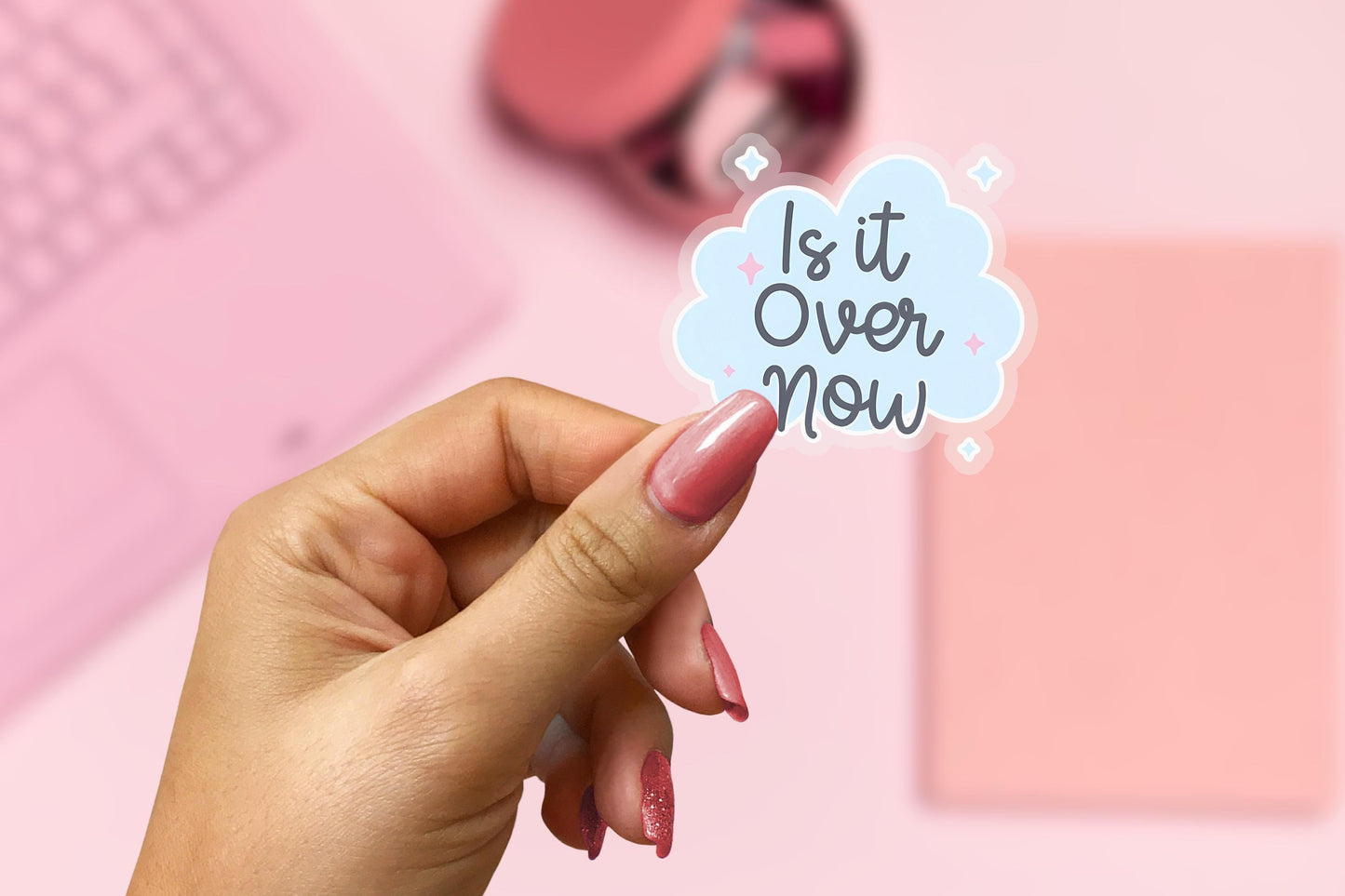 Is It Over Now 2.5'' Vinyl Sticker – (Glitter/Holographic or Glossy)