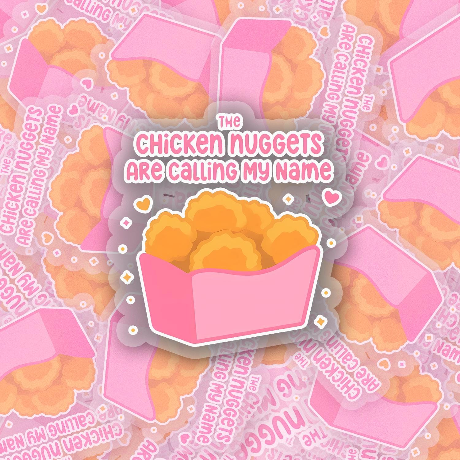 Chicken Nuggets 2.5'' Vinyl Sticker – (Glitter/Holographic or Glossy)