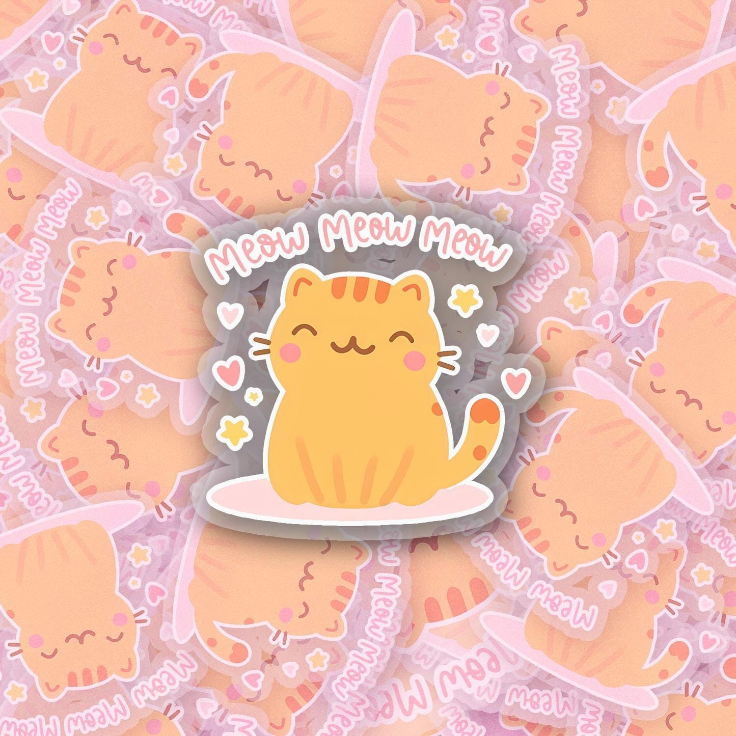 Meow 2.5'' Vinyl Sticker –  (Glitter/Holographic or Glossy)