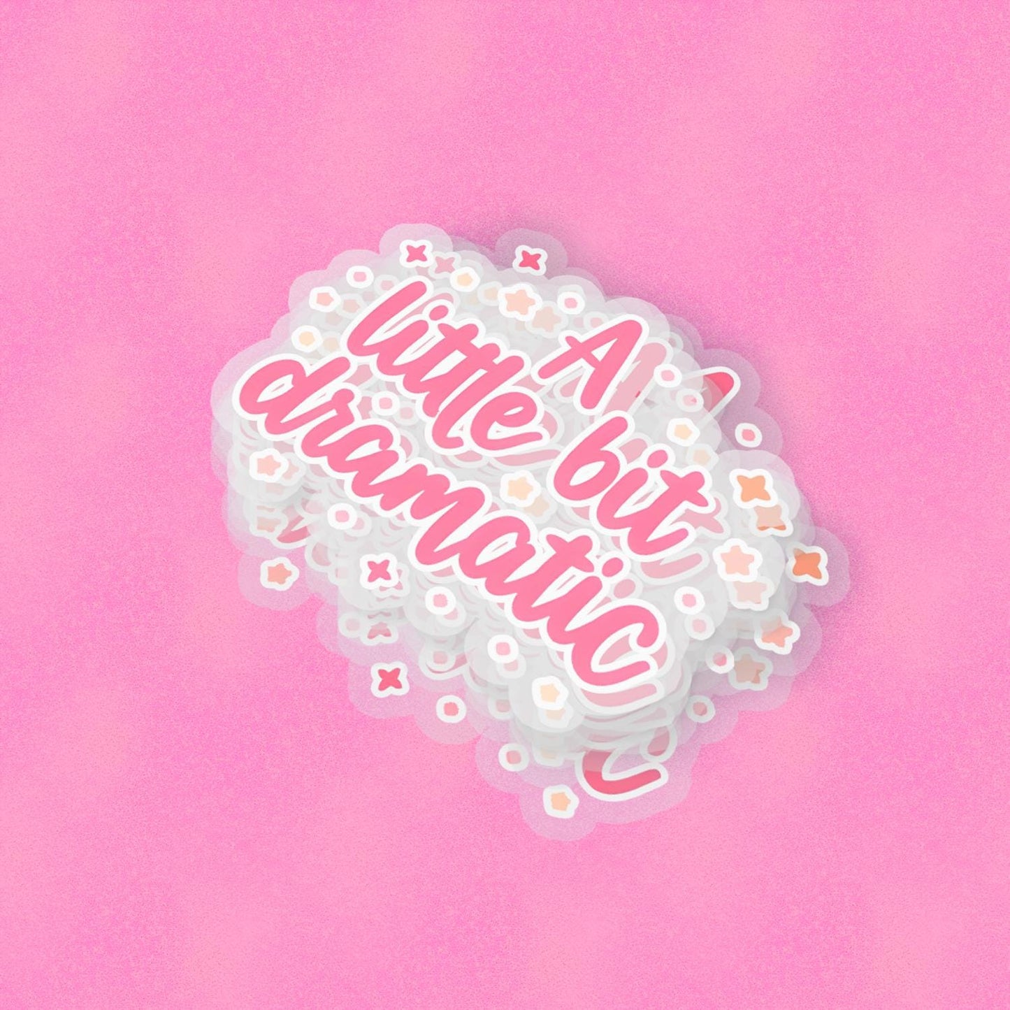 Dramatic 2.5'' Vinyl Sticker – (Glitter/Holographic or Glossy)