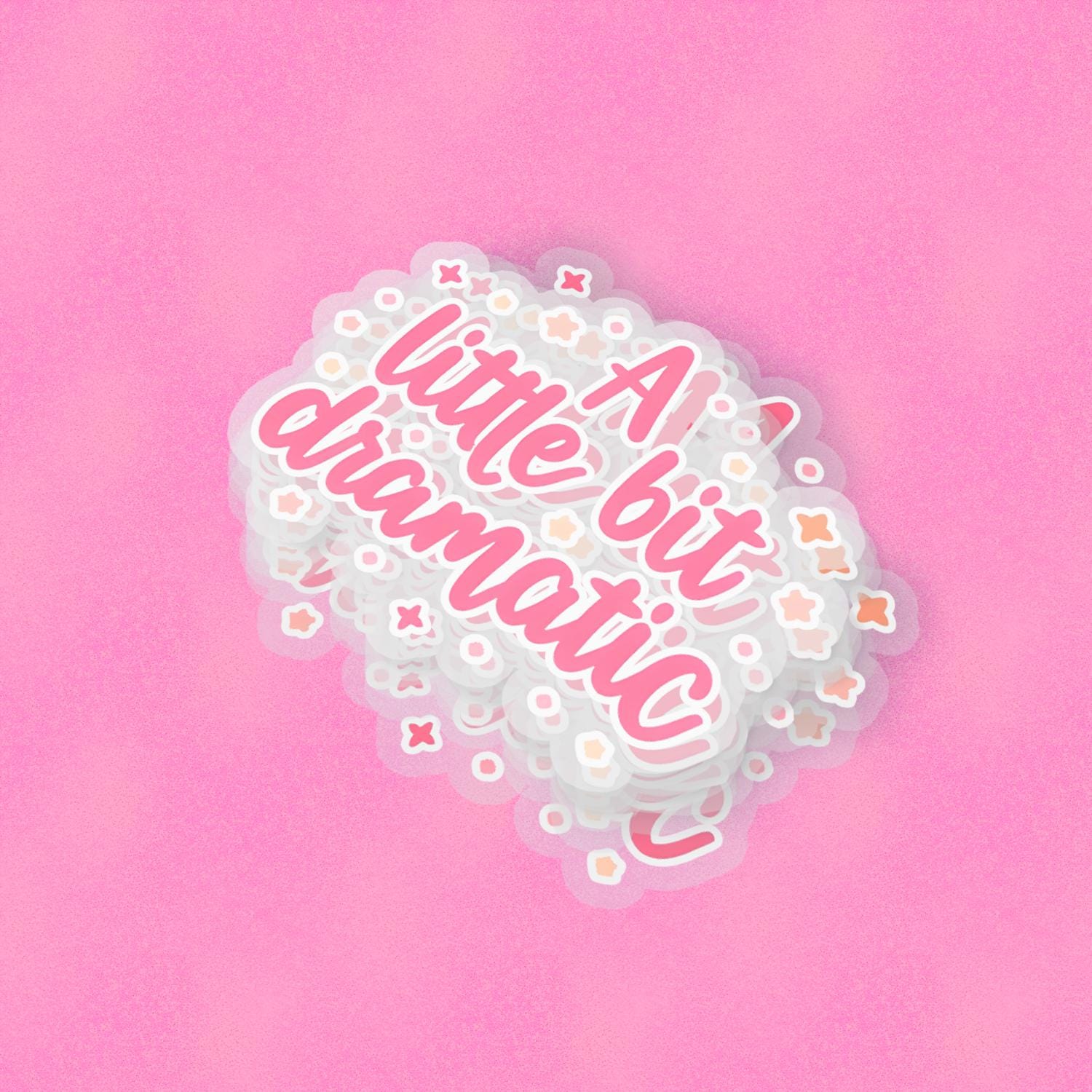 Dramatic 2.5'' Vinyl Sticker – (Glitter/Holographic or Glossy)