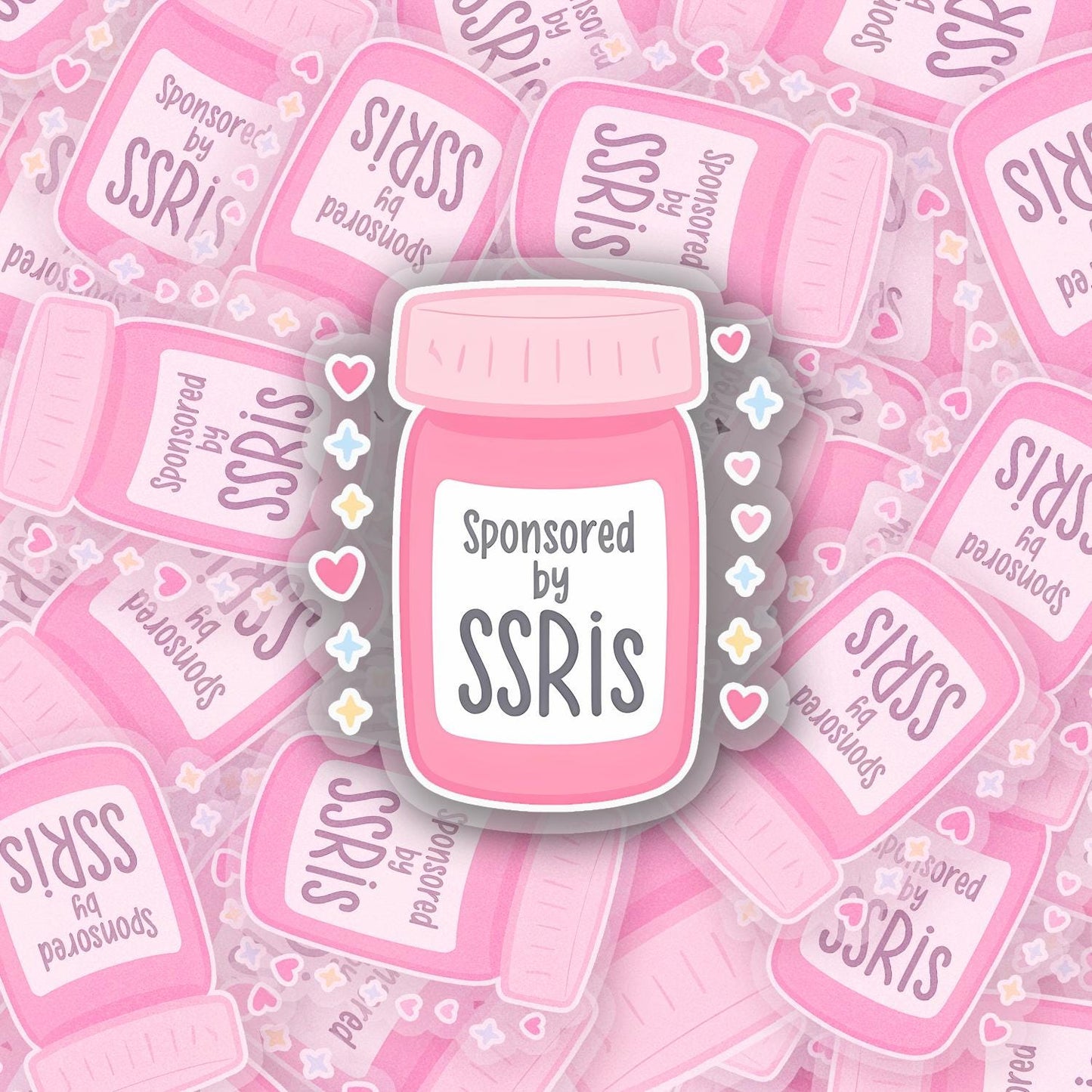 SSRIs 2.5'' Vinyl Sticker – (Glitter/Holographic or Glossy)
