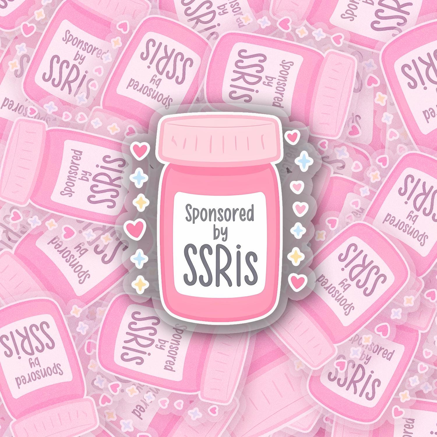 SSRIs 2.5'' Vinyl Sticker – (Glitter/Holographic or Glossy)