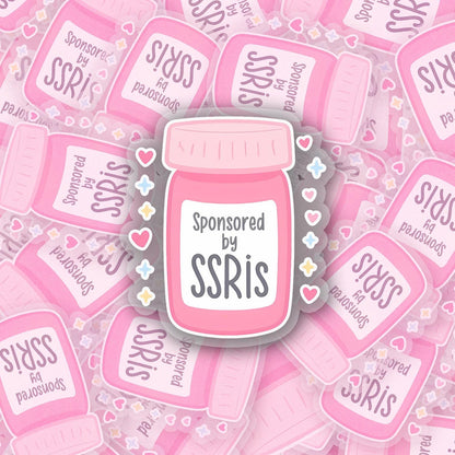 SSRIs 2.5'' Vinyl Sticker – (Glitter/Holographic or Glossy)