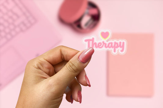 Therapy 2.5'' Vinyl Sticker –  (Glitter/Holographic or Glossy)