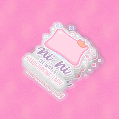NiNi 2.5'' Vinyl Sticker –  (Glitter/Holographic or Glossy)