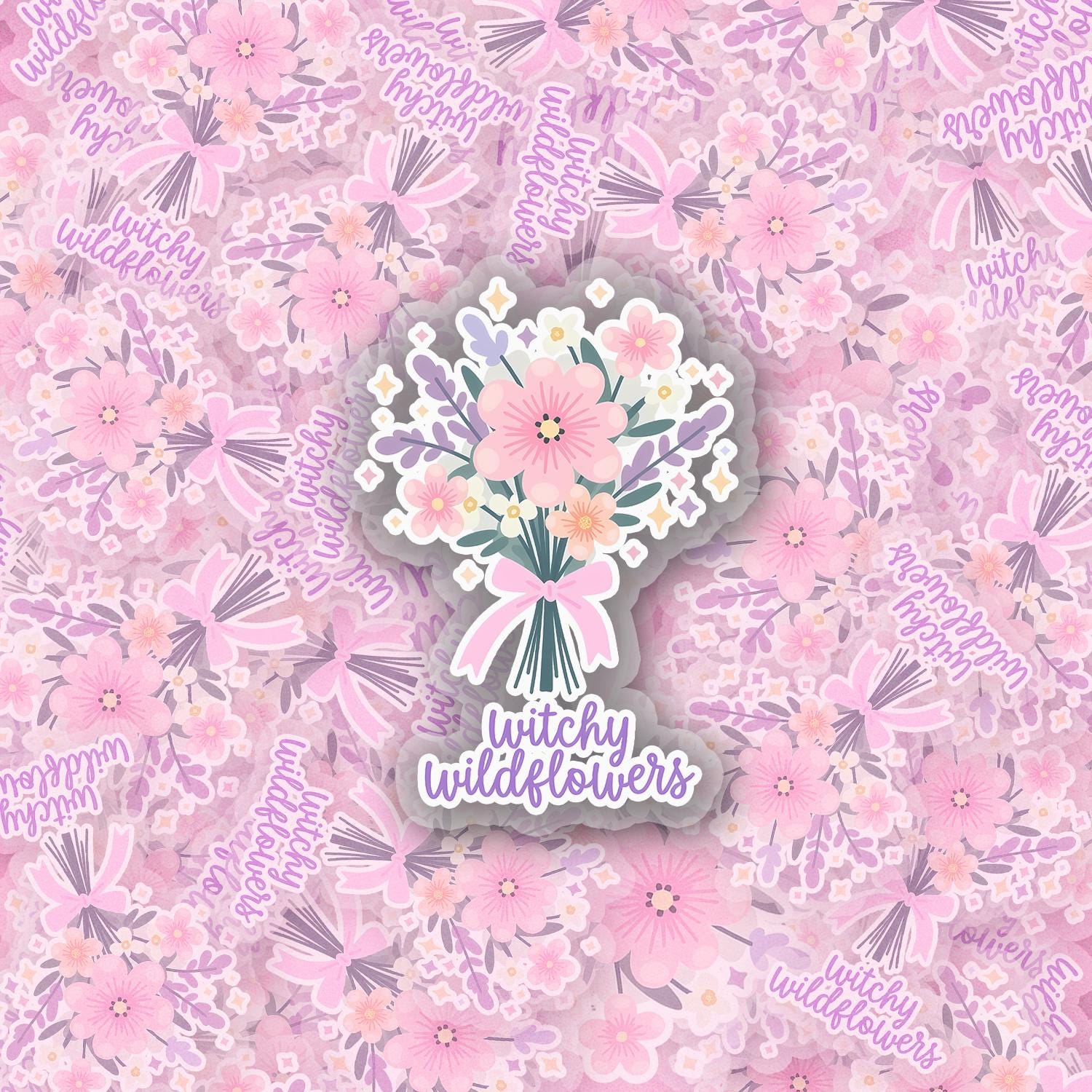 Witchy Wildflowers 2.5'' Vinyl Sticker – (Glitter/Holographic or Glossy)