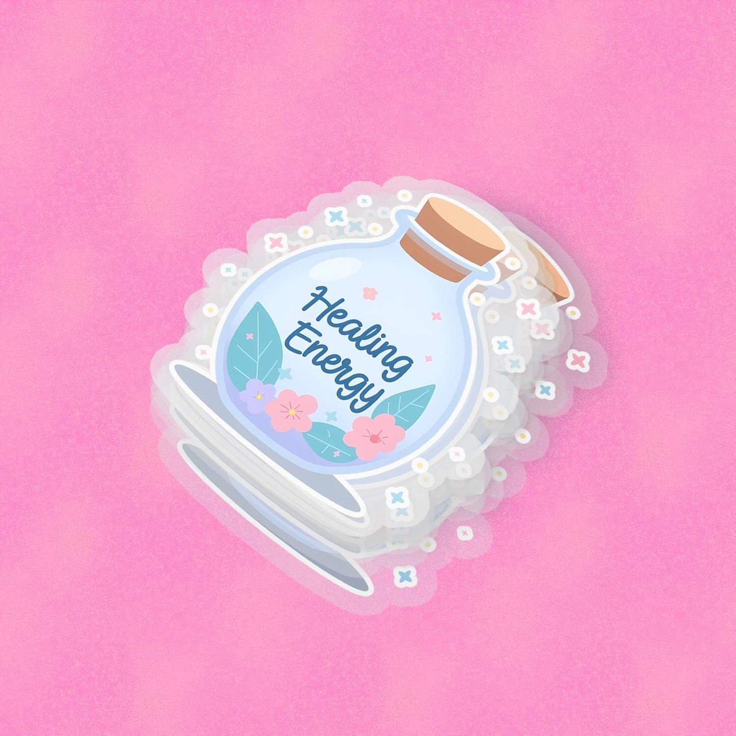 Healing Energy 2.5'' Vinyl Sticker – (Glitter/Holographic or Glossy)