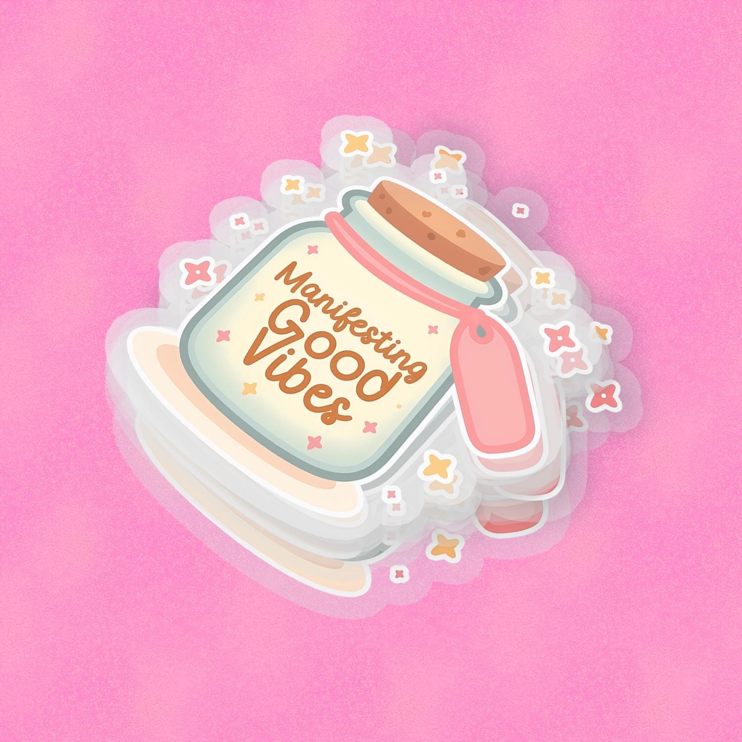 Manifesting Good Vibes 2.5'' Vinyl Sticker – (Glitter/Holographic or Glossy)