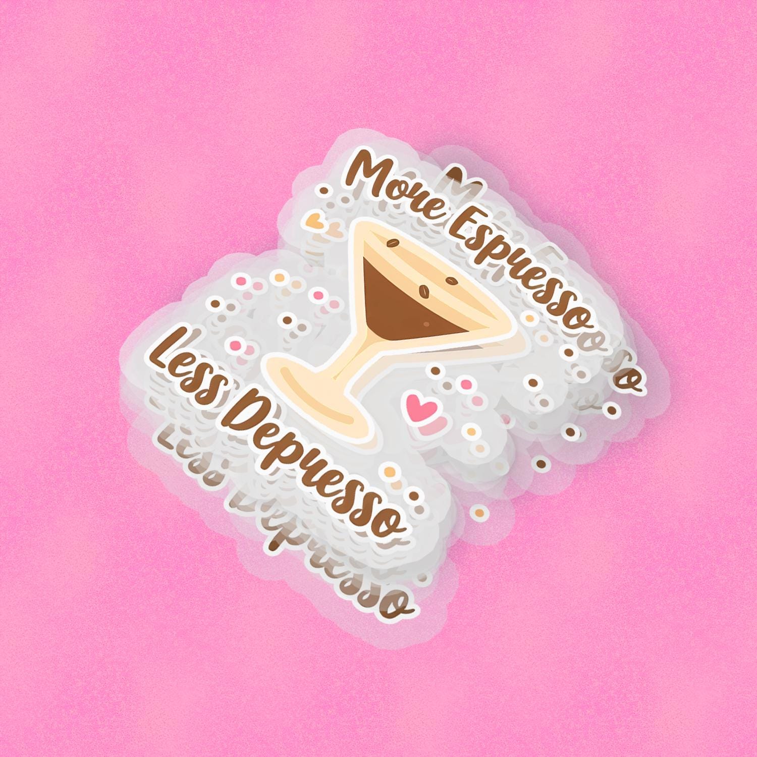 Espresso 2.5'' Vinyl Sticker – (Glitter/Holographic or Glossy)