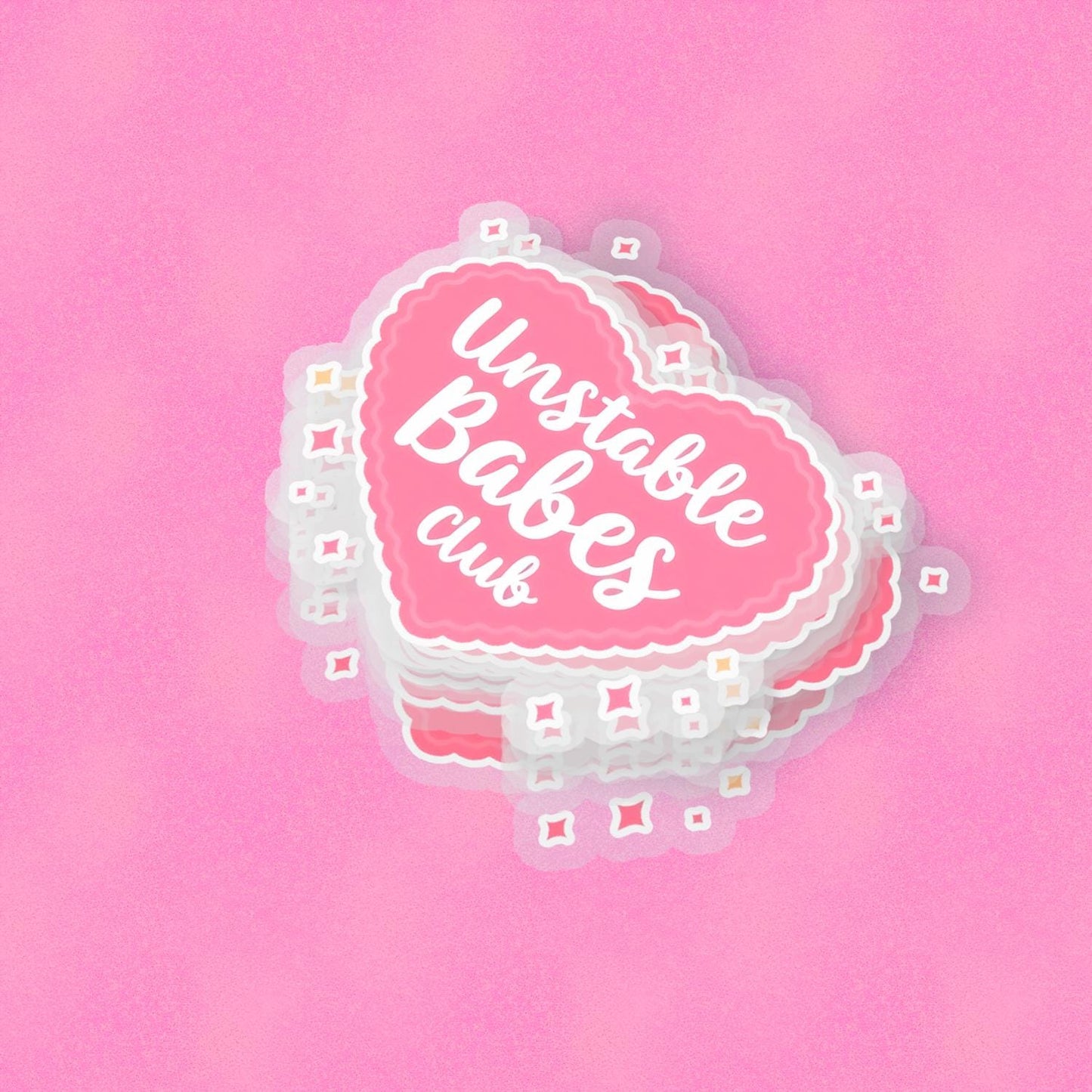 Unstable Babes Club 2.5'' Vinyl Sticker –  (Glitter/Holographic or Glossy)