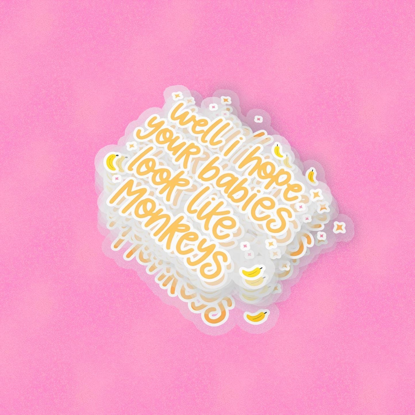 Monkey Babies 2.5'' Vinyl Sticker –  (Glitter/Holographic or Glossy)