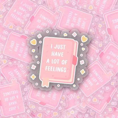 Lots of Feelings 2.5'' Vinyl Sticker –  (Glitter/Holographic or Glossy)