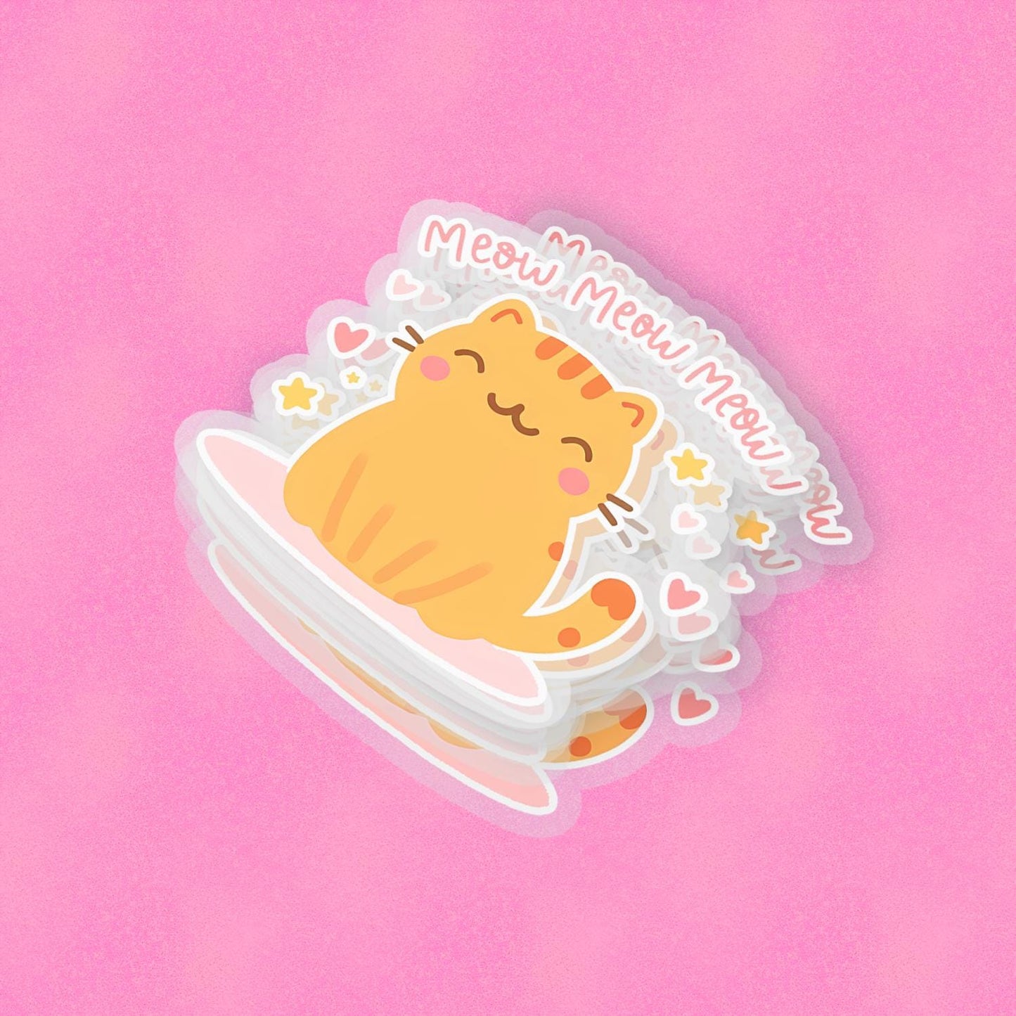 Meow 2.5'' Vinyl Sticker – (Glitter/Holographic or Glossy)