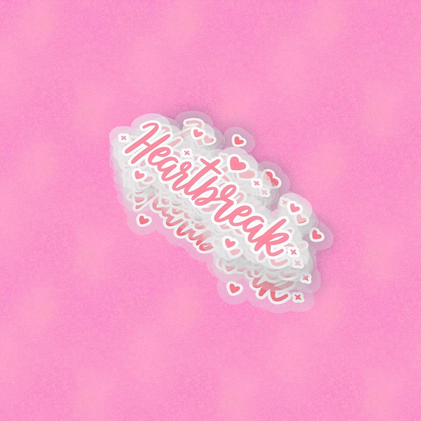 Heartbreak 2.5'' Vinyl Sticker –  (Glitter/Holographic or Glossy)