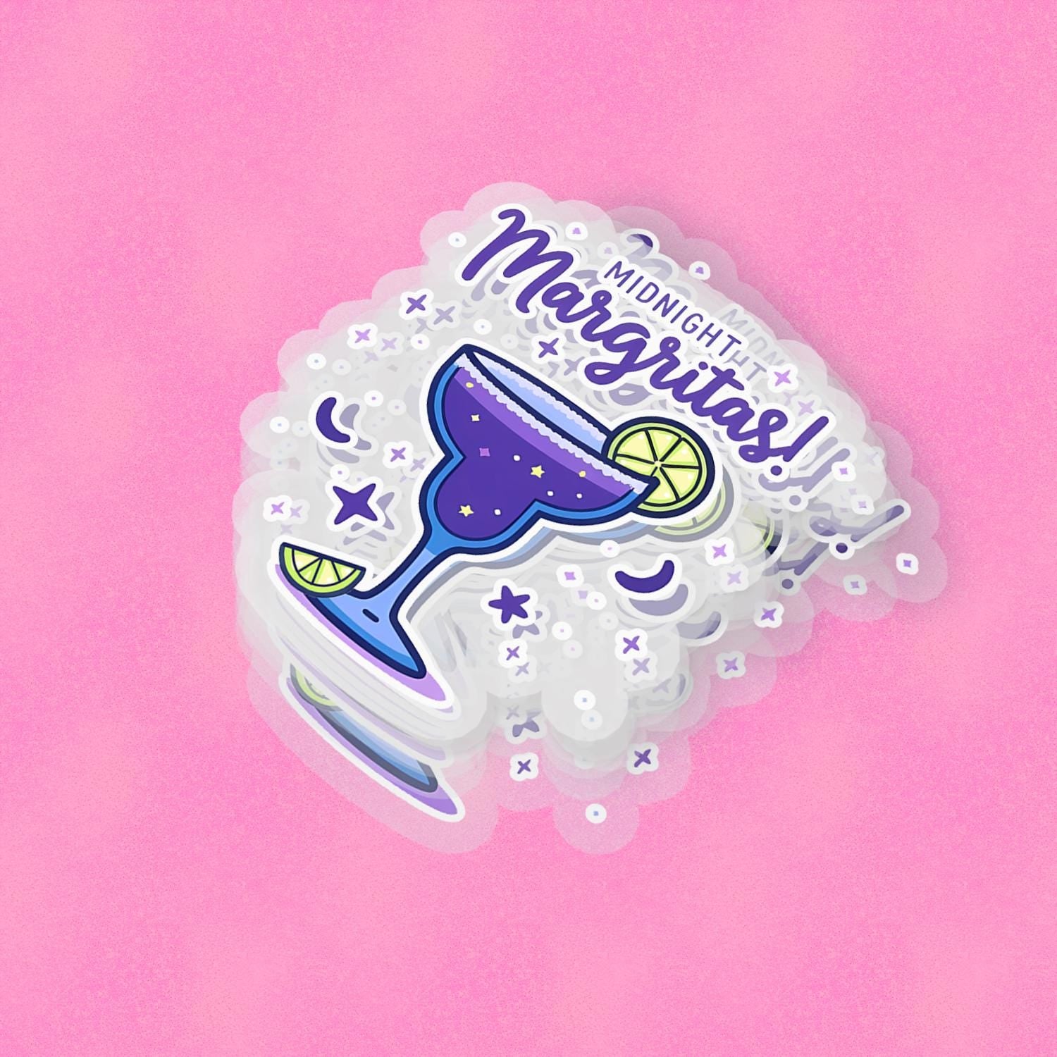 Midnight Margaritas 2.5'' Vinyl Sticker – (Glitter/Holographic or Glossy)